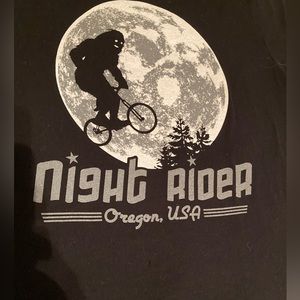 Night Rider. Oregon, USA T-shirt. Glow in the dark.